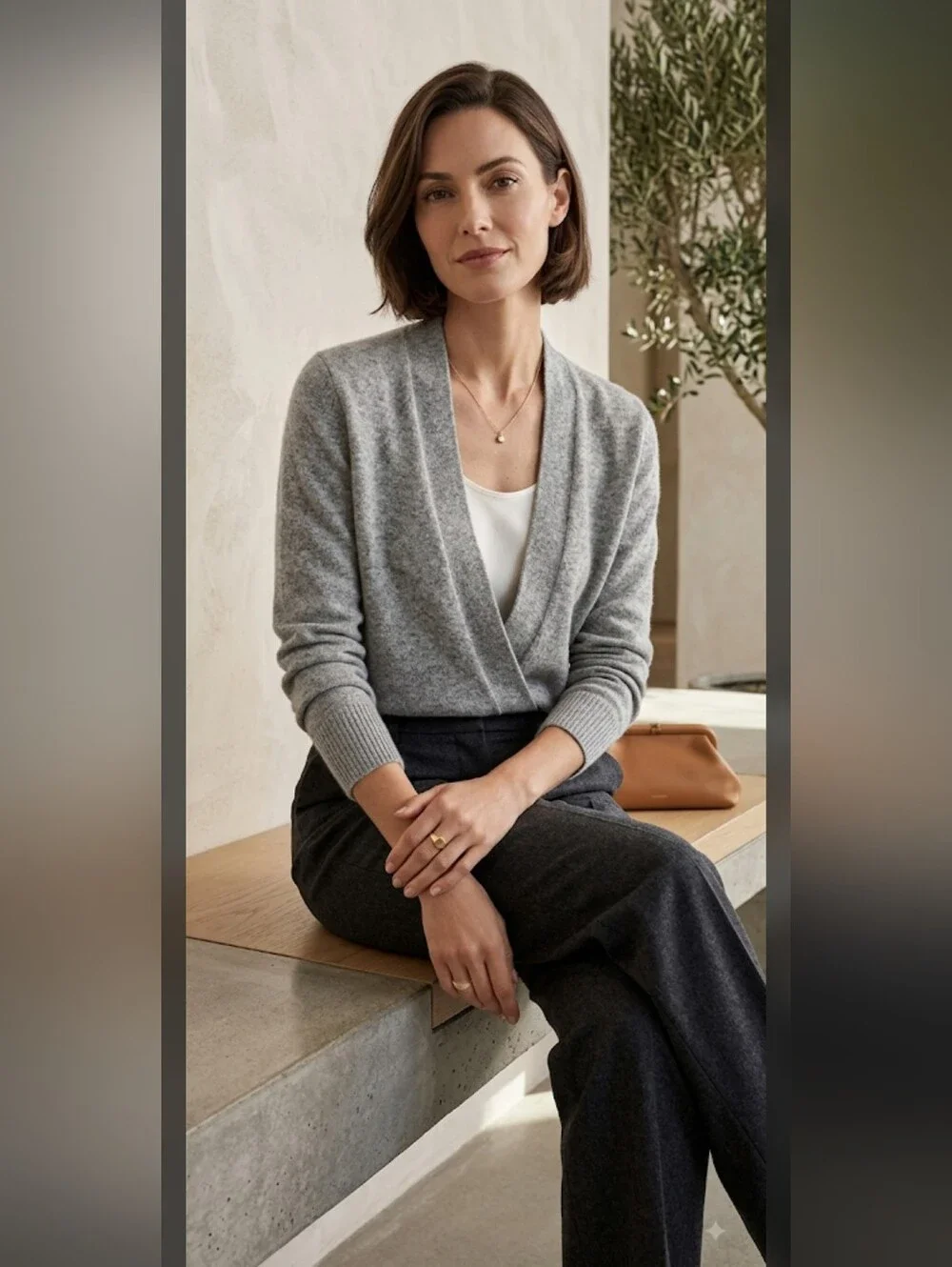 J. Crew V Neck Pullover Sweater S Wool Cashmere Minimalist Quiet Luxury 2500